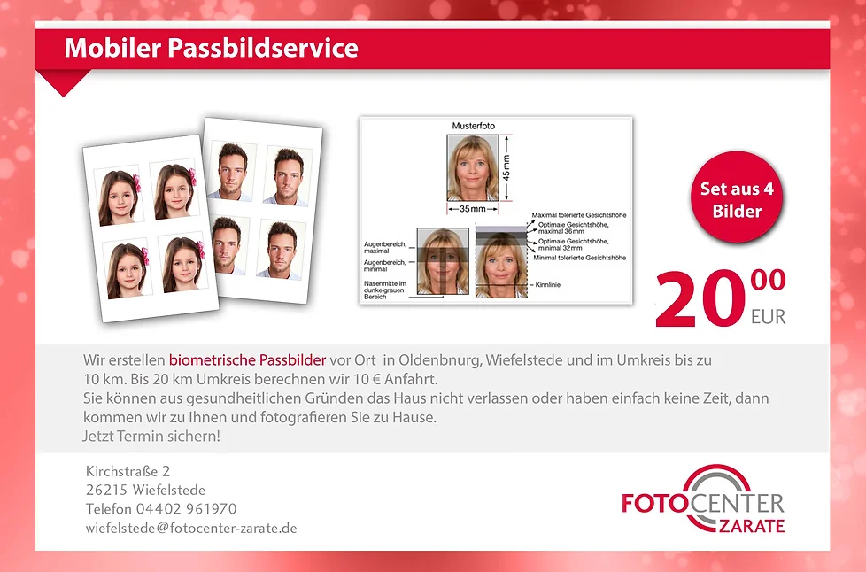 Passbildservice Werbung