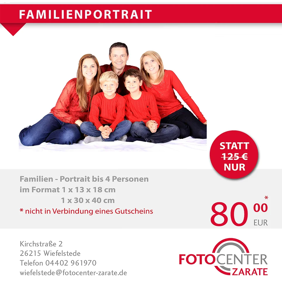 Fotocenter Zarate - Portrait - Passbilder - Familie - Leinwandruck